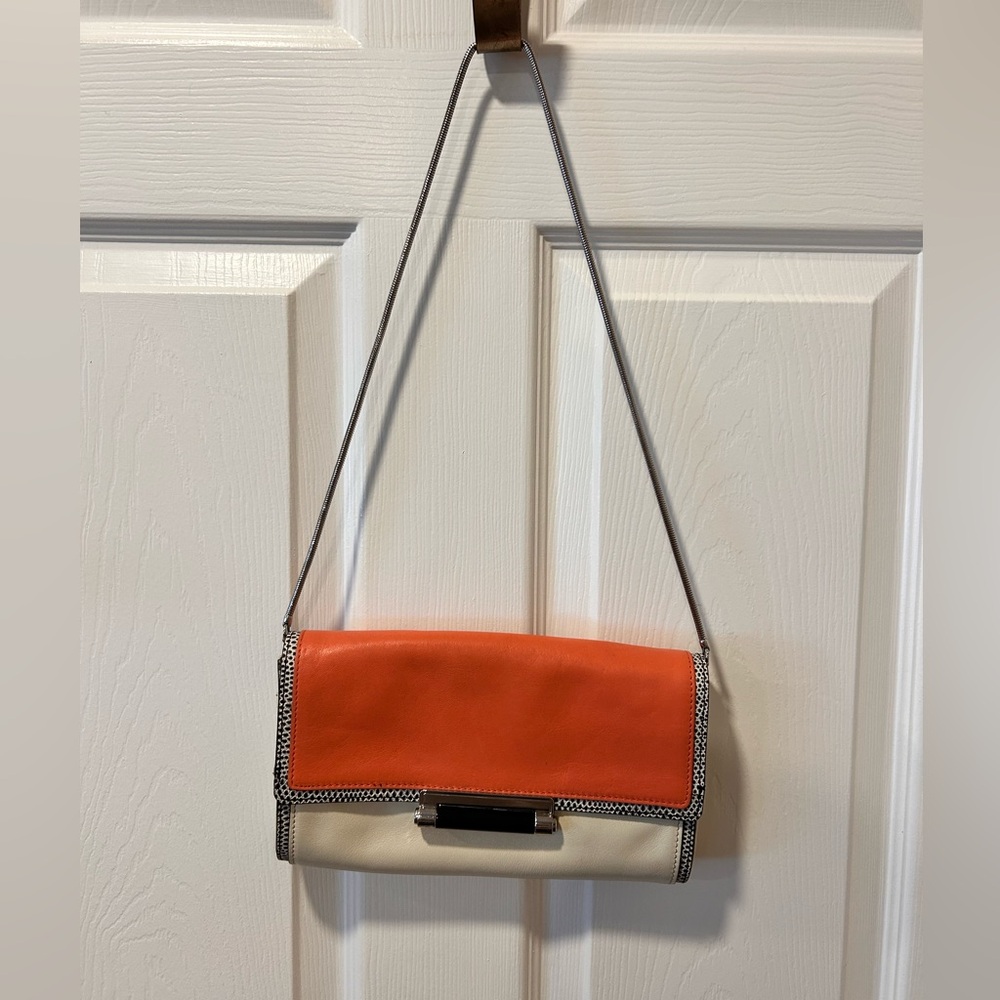 Diane Von Furstenberg Peach and Beige Clutch